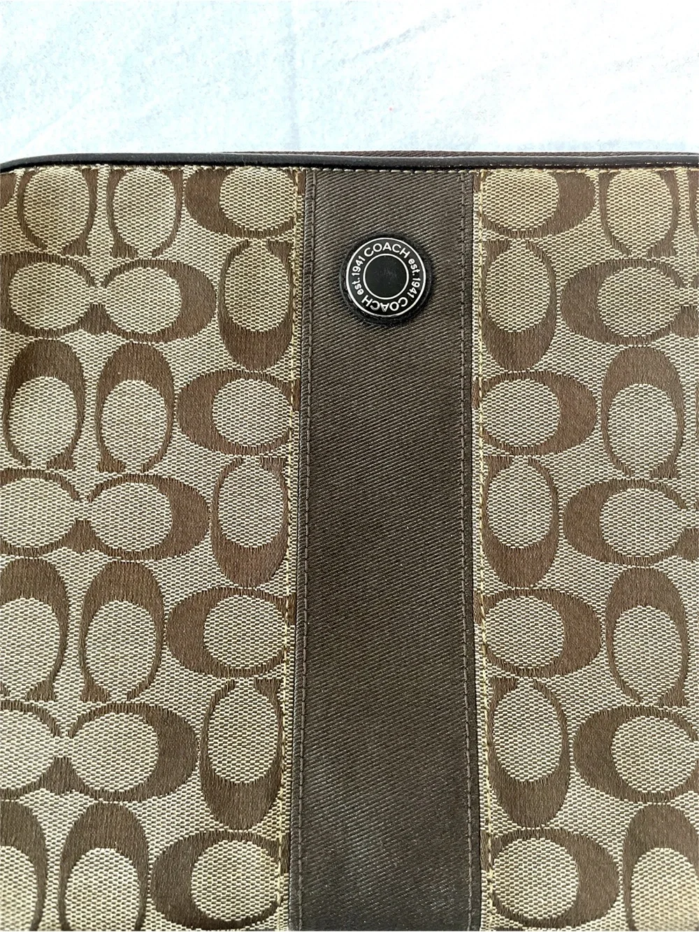 Coach Brown Signature Case/Pouch